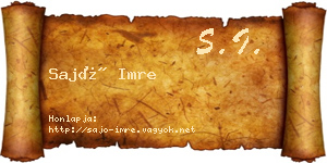 Sajó Imre névjegykártya